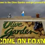 Come on down to the olive garden and get your free breadsticks - Sound