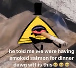 bill cipher throws it back