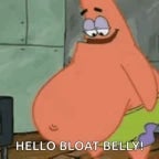 oh my belly its so inflated and fat right now prrhr