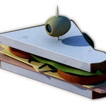 the heavy eating his sandvich