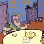 This is a replica of Andy's room from Toy Story