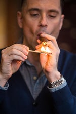 Match light and inhale