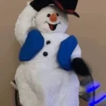 Spinning Snowflake Snowman