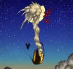 Kratos Jumps of Cliff