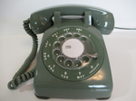 Picking up desk office phone