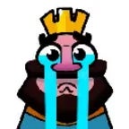 clash royale king crying