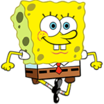 spongebob walking away