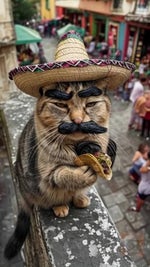 Mexican Cat Jumping The Fence
