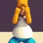 homer drops his donut