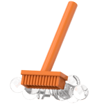 pulling mussels from a shell