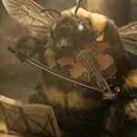 fat bee playing the violin (copy)