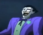 joker laughing but bugged