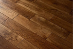 footsteps on wood floor