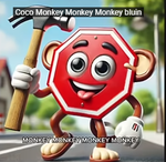 Monkey Monkey Monkey Segnale Di Stop Scimmia Con Martello