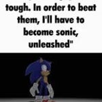 i'll have to become SONIC, UNLEASHED (copy but L O U D E R)