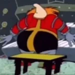 Eggman sprints down the road butt naked