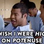 i wish i was high on potenuse
