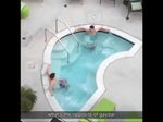 two bros chillin in a hot tub teen feet apart cause they are