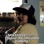 stranger things Dustin chocolate pudding