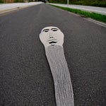 The road is safer than sidewal