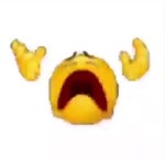 Emoji scream and disappear