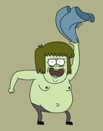 Muscle man screaming