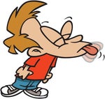 Sticking out your tongue