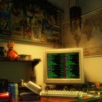 Purple Cat Green Tee