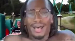 black men shaking their cheeks