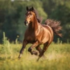 Fast horse galloping