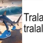 tralalero tralala shark with blue shoes