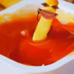 French fries on ketchup