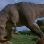 Dinosaur eating