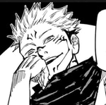 Sukuna saying "Gambare, gambare"