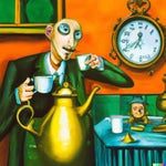 Oma mit dem Partysong KaraokeRing um die Eier