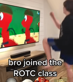 Bro joined the ROTC class