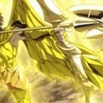 Seiya viste la nueva armadura de sagitario
