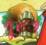 SpongeBob “eating” a Jelly Patty