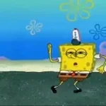 spongebob walking