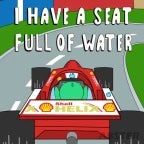 A seat full of water