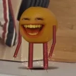 La risa de la naranja molesta