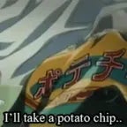 prendo una patatina e me la mangio