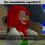 Knuckles gets it now