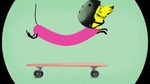 Wiener Dog Riding A Skateboard