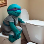 Hes takin a dump right