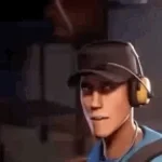 scout but normal-pitched and with slight vocoding