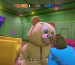 The meanies managed to stitch mister Bear up again