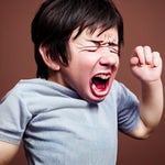 kid mad and screaming