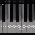 C major scale for the piano
