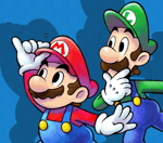 Mario yelling "Luigi!"